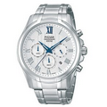 Pulsar from Pedre, Men's Solar Powered Chronograph Silver-tone Bracelet Watch